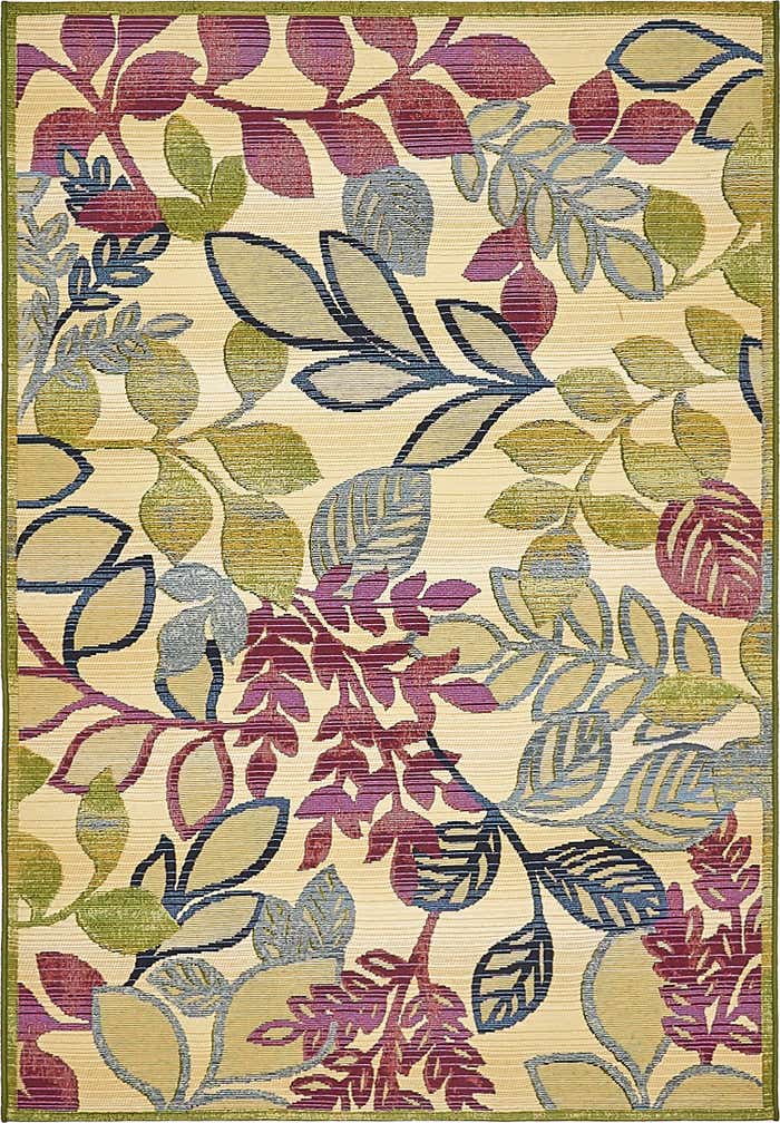 4' x 6' Easy-Clean Botanical Indoor / Outdoor Rug