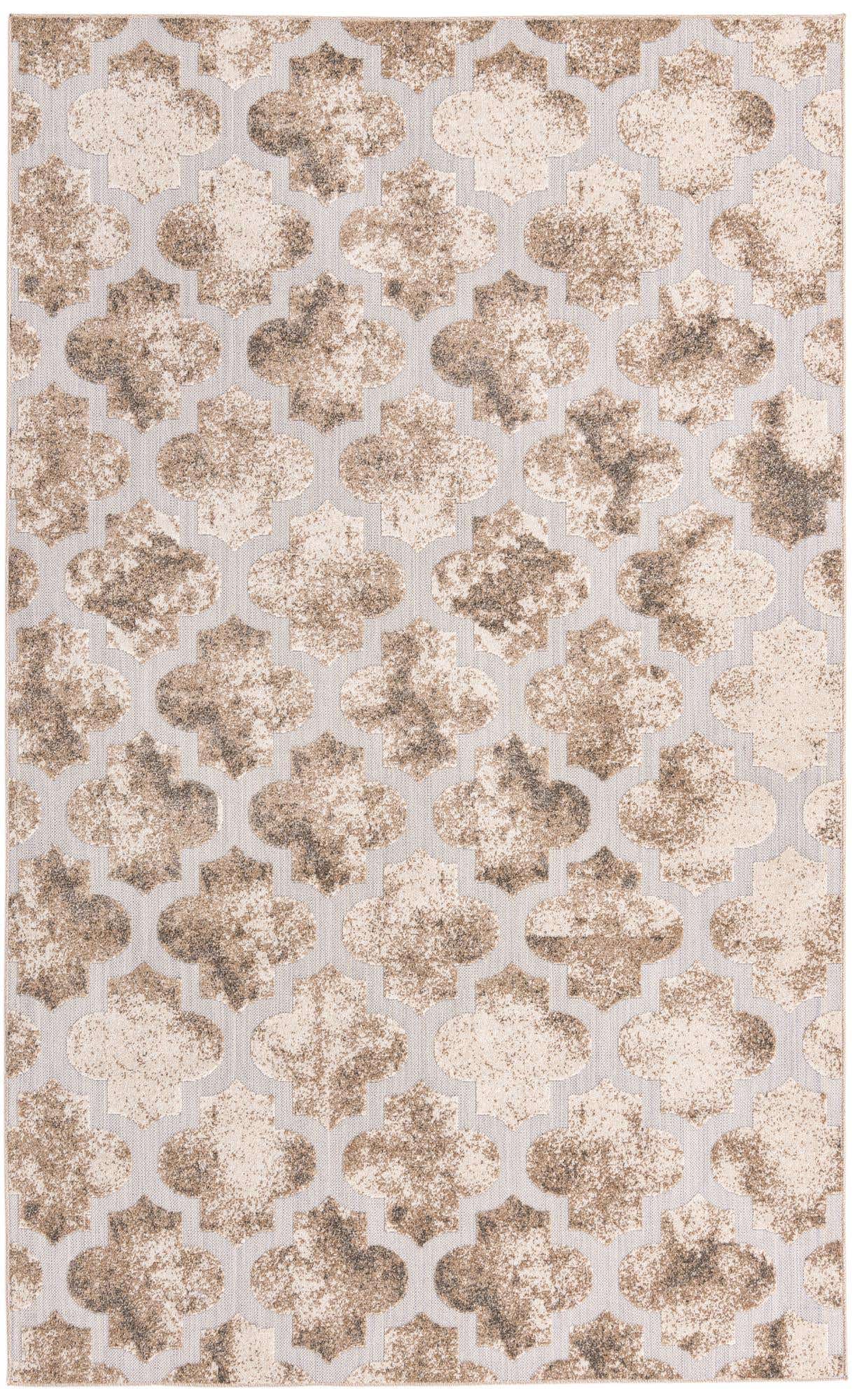 6' x 9' Easy-Clean Lattice Indoor / Outdoor Rug