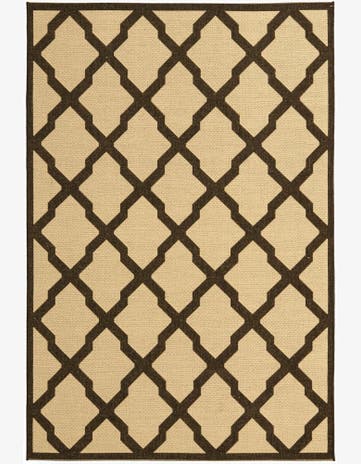 5' x 7' 6 Easy-Clean Lattice Indoor / Outdoor Rug