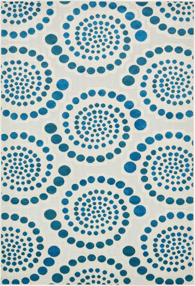 Detail image of 6' x 9' Easy-Clean Modern Indoor / Outdoor Rug