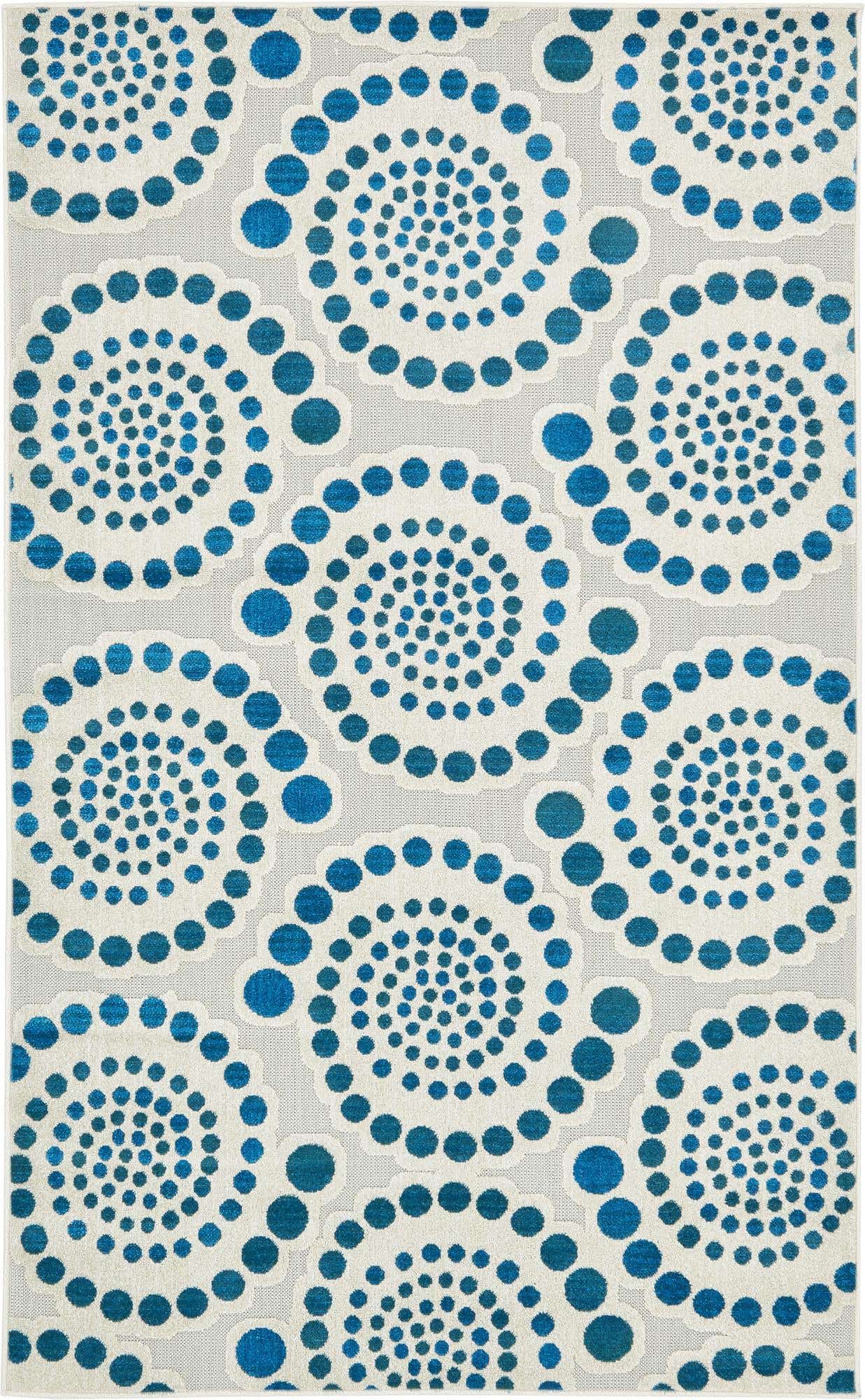 5' x 8' Easy-Clean Modern Indoor / Outdoor Rug