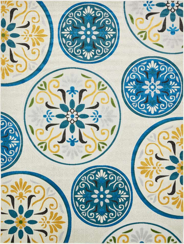 9' x 12' Easy-Clean Modern Indoor / Outdoor Rug