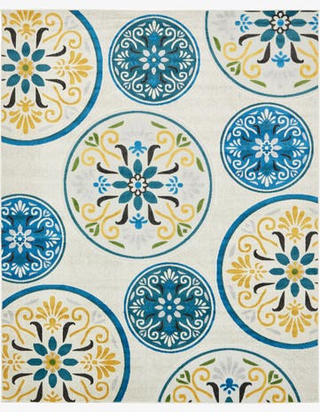 8' x 10' Easy-Clean Modern Indoor / Outdoor Rug