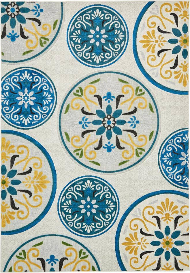 Detail image of 7' x 10' Easy-Clean Modern Indoor / Outdoor Rug