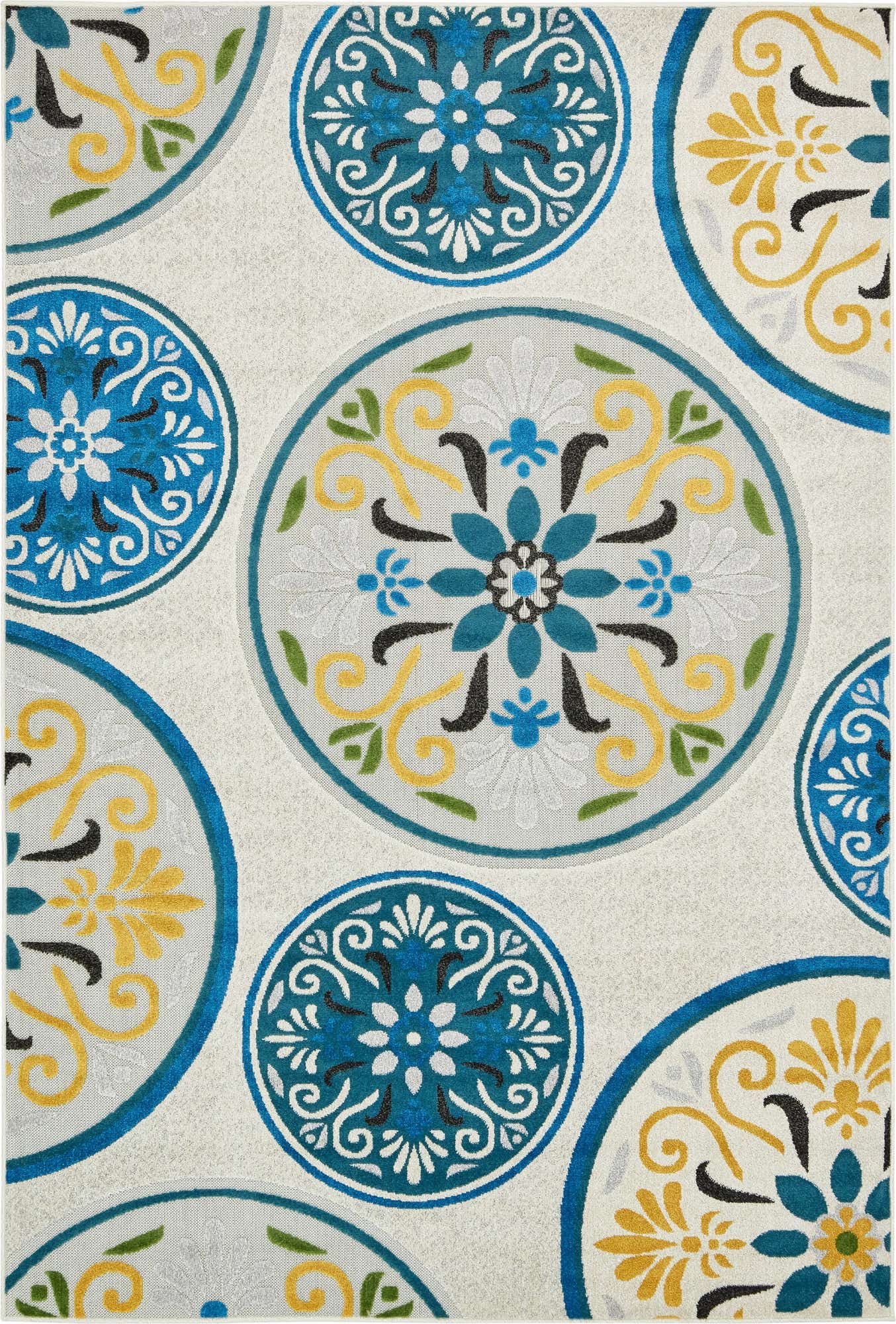 6' x 9' Easy-Clean Modern Indoor / Outdoor Rug