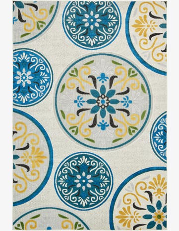 6' x 9' Easy-Clean Modern Indoor / Outdoor Rug