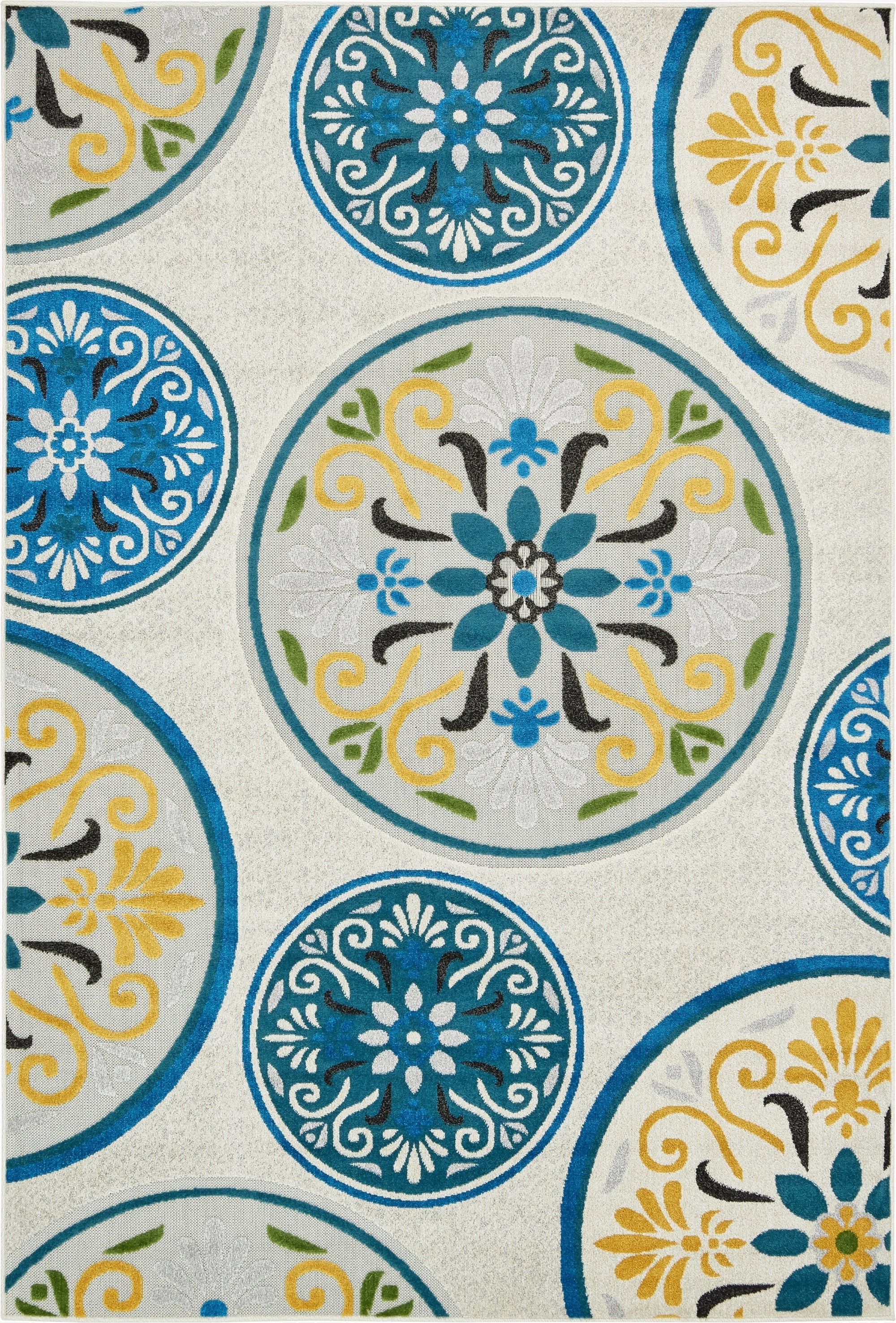 6' x 9'  Washable Modern Indoor / Outdoor Rug