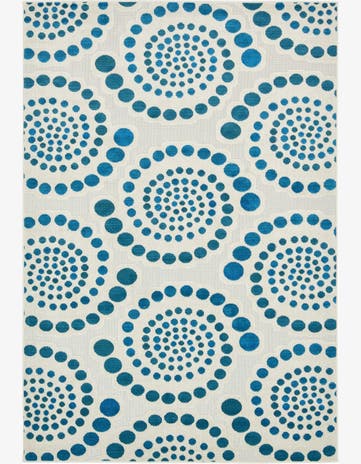 Cream Easy-Clean Modern Indoor / Outdoor Rug