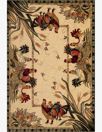 Cream Pastoral Rug