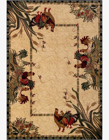 Cream Pastoral Rug