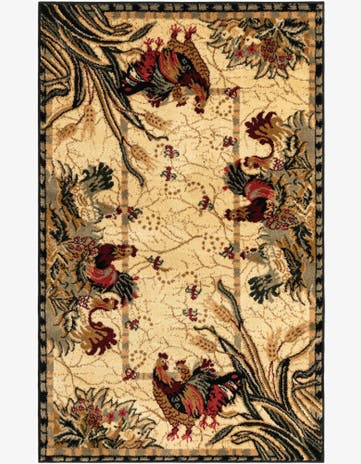 Cream Pastoral Rug