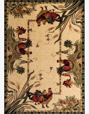 Cream Pastoral Rug