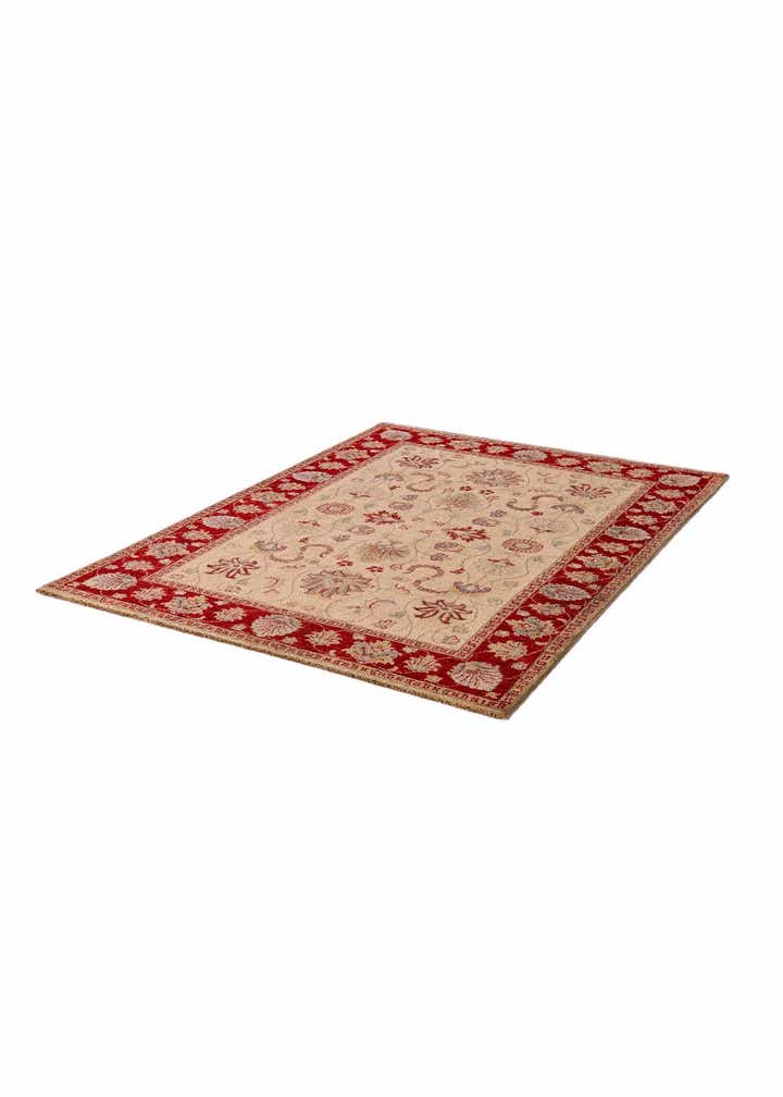 4' 3 x 6' Hand Knotted Pershawar Ziegler Rug
