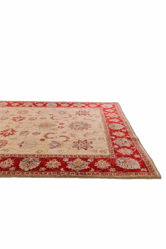 4' 3 x 6' Hand Knotted Pershawar Ziegler Rug