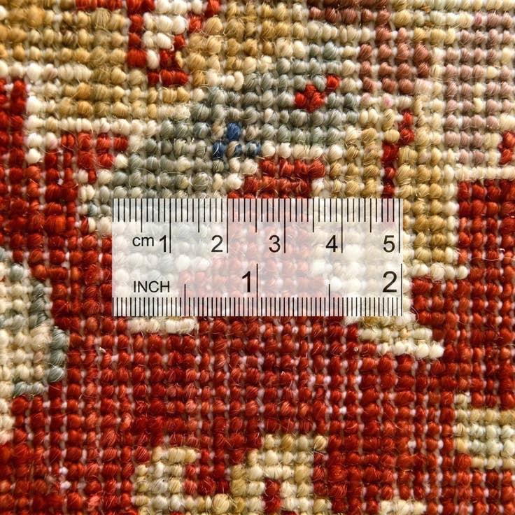 Detail image of 4' 3 x 6' Hand Knotted Pershawar Ziegler Rug