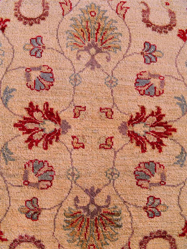 4' 3 x 6' Hand Knotted Pershawar Ziegler Rug