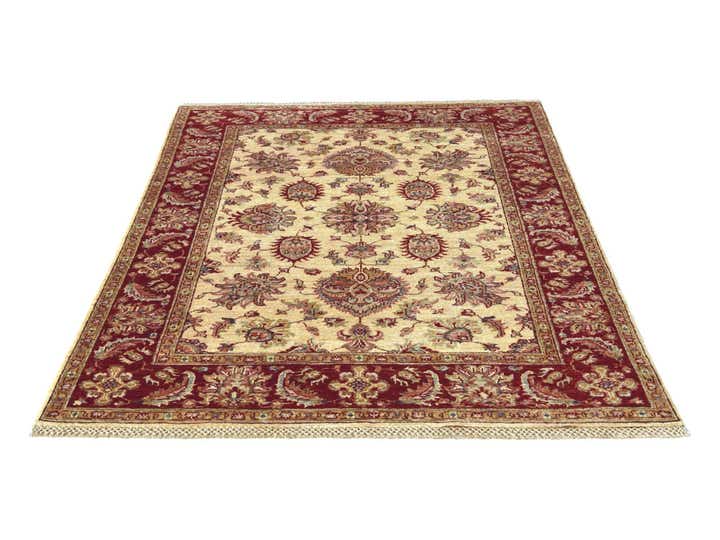 4' 2 x 6' 3 Hand Knotted Pershawar Ziegler Rug