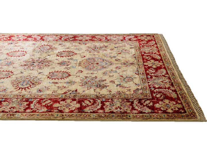 4' 2 x 6' 3 Hand Knotted Pershawar Ziegler Rug