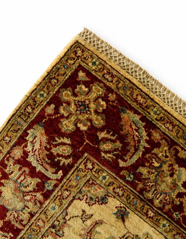 Detail image of 4' 2 x 6' 3 Hand Knotted Pershawar Ziegler Rug