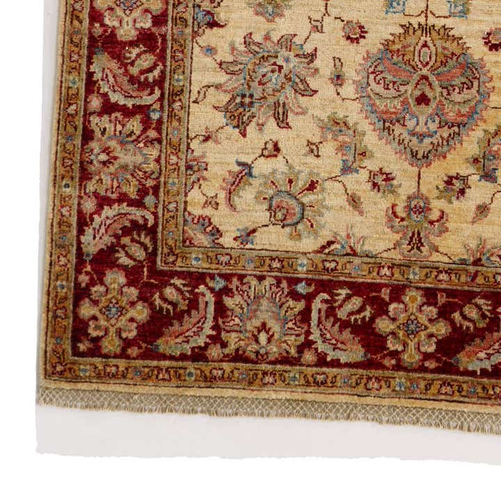 4' 2 x 6' 3 Hand Knotted Pershawar Ziegler Rug