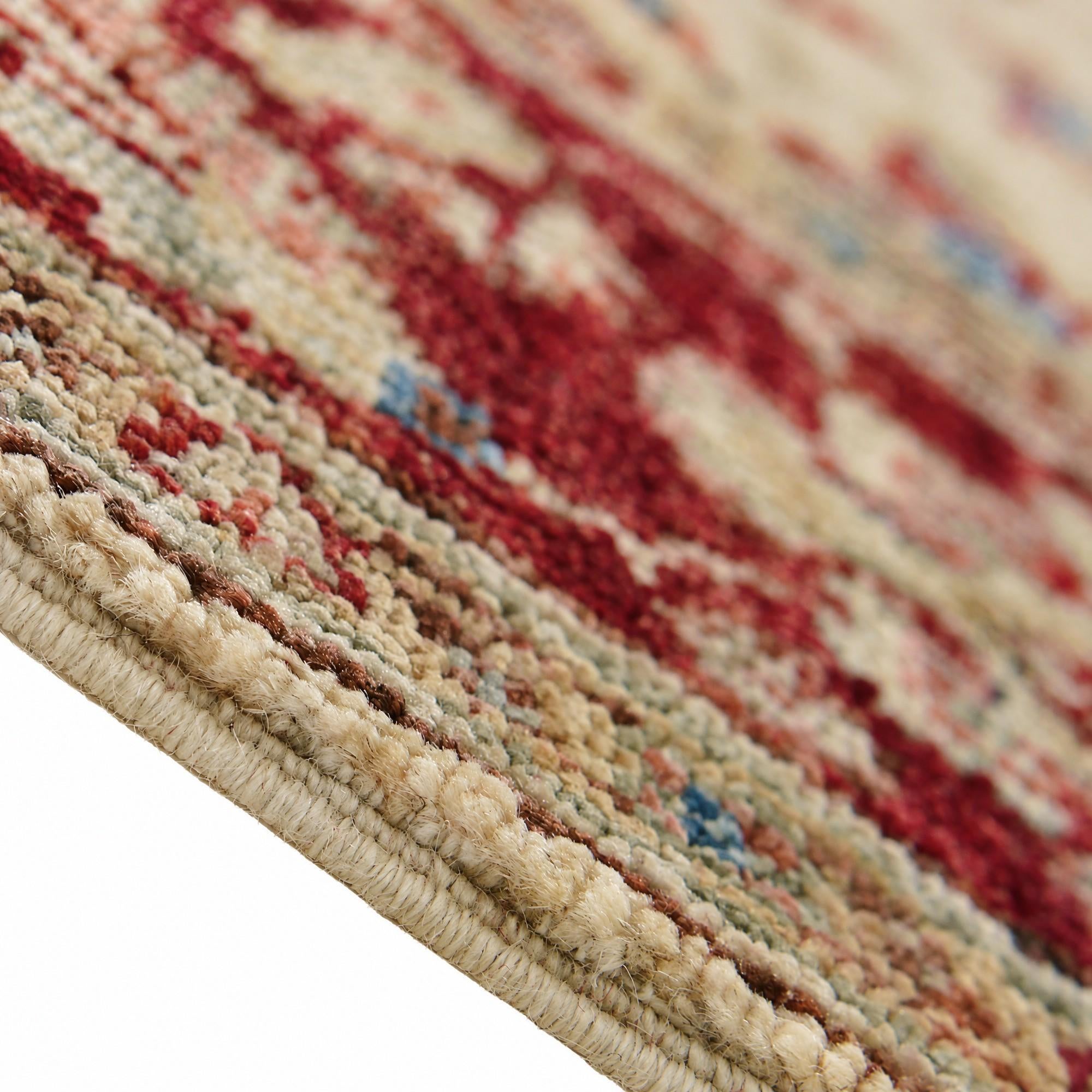 125cm x 190cm Hand Knotted Pershawar Ziegler Rug