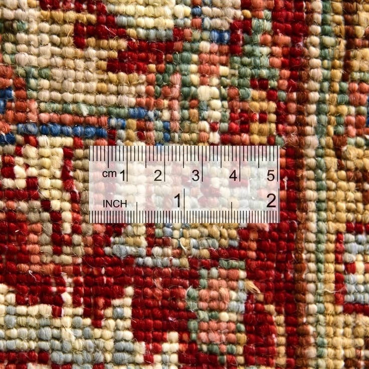 Detail image of 4' 2 x 6' 3 Hand Knotted Pershawar Ziegler Rug