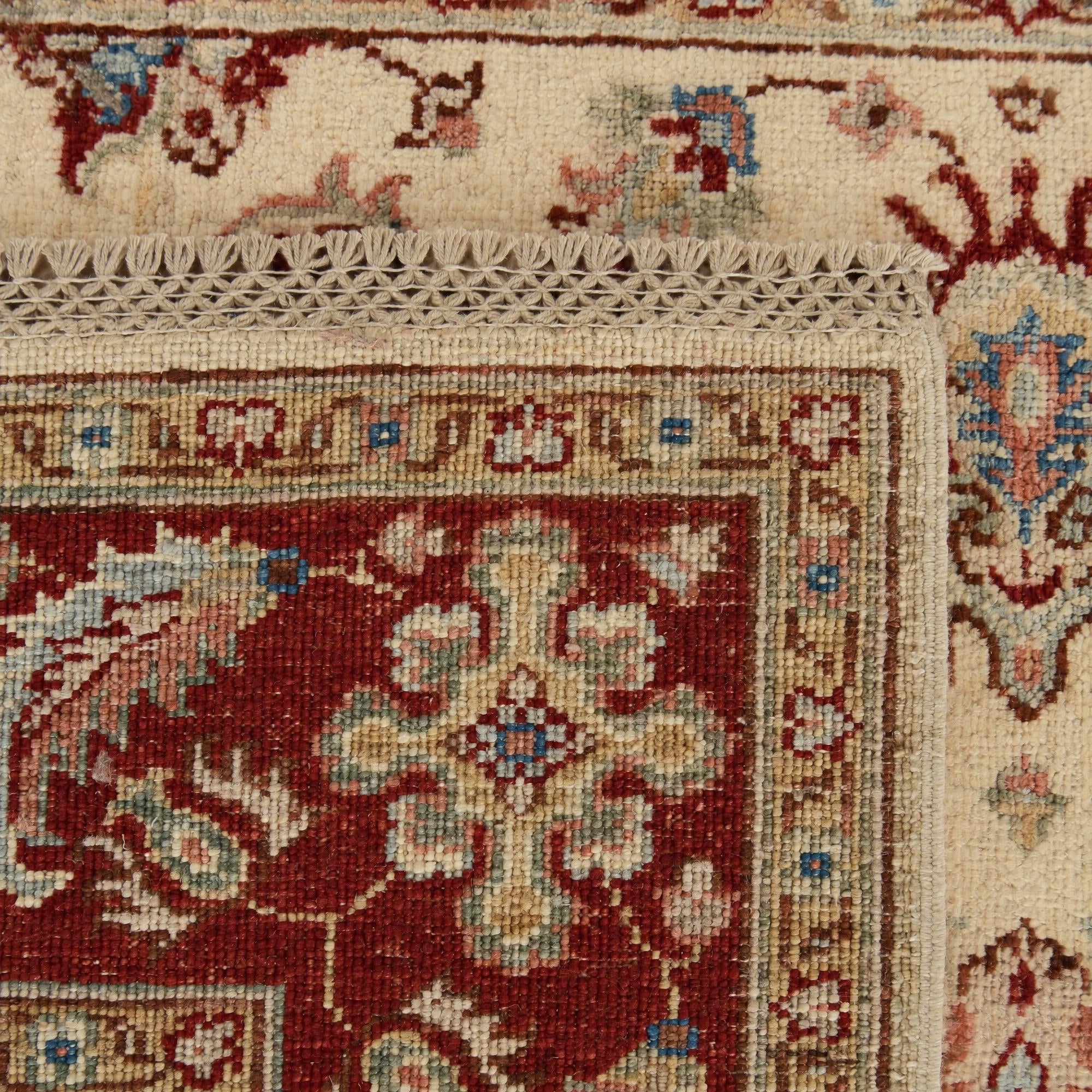 125cm x 190cm Hand Knotted Pershawar Ziegler Rug