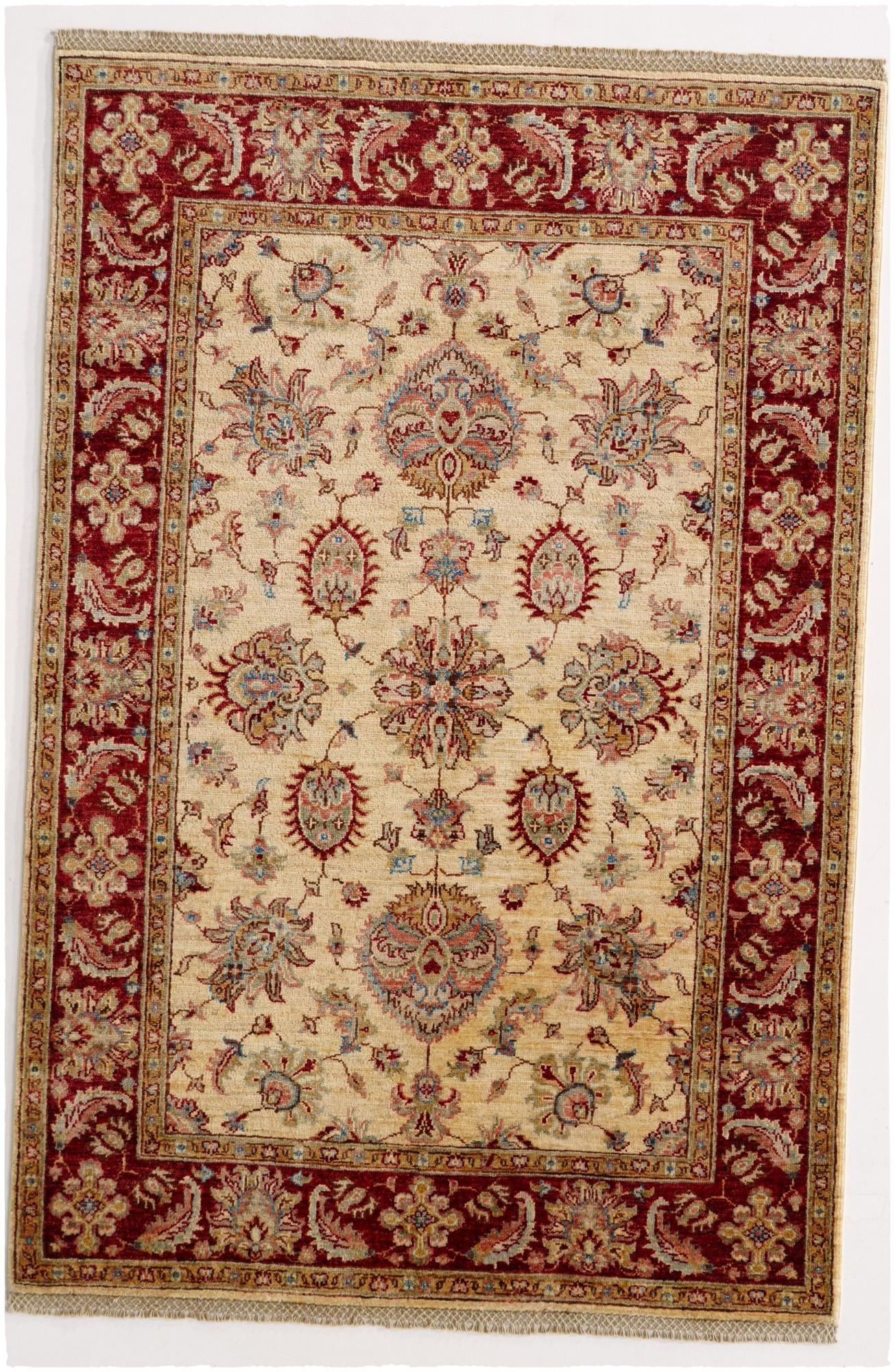 4' 2 x 6' 3 Hand Knotted Pershawar Ziegler Rug