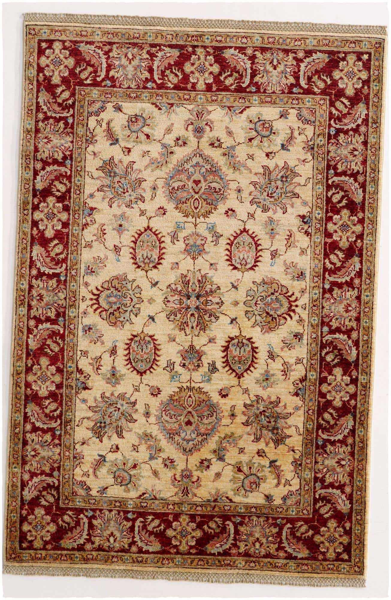 4' 2 x 6' 3 Hand Knotted Pershawar Ziegler Rug