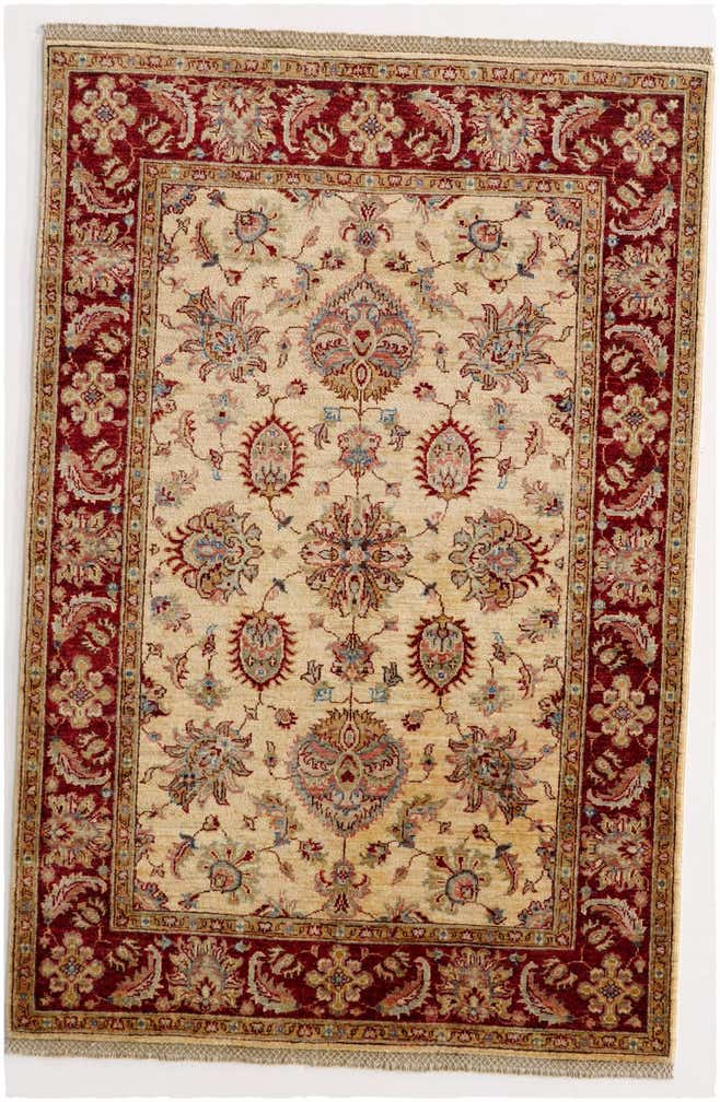 4' 2 x 6' 3 Hand Knotted Pershawar Ziegler Rug