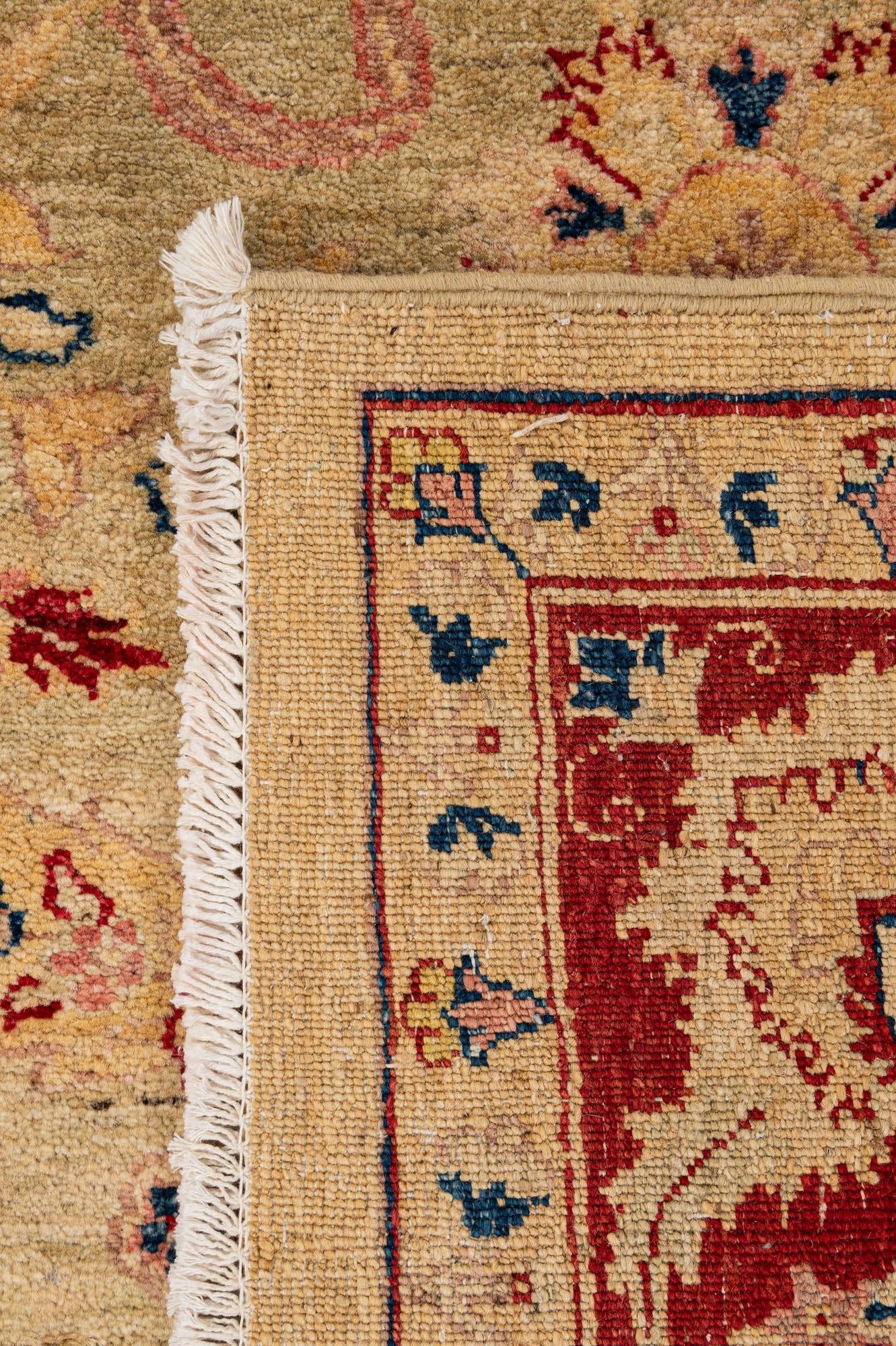 6' 4 x 9' 6 Hand Knotted Peshawar Ziegler Wool Rug