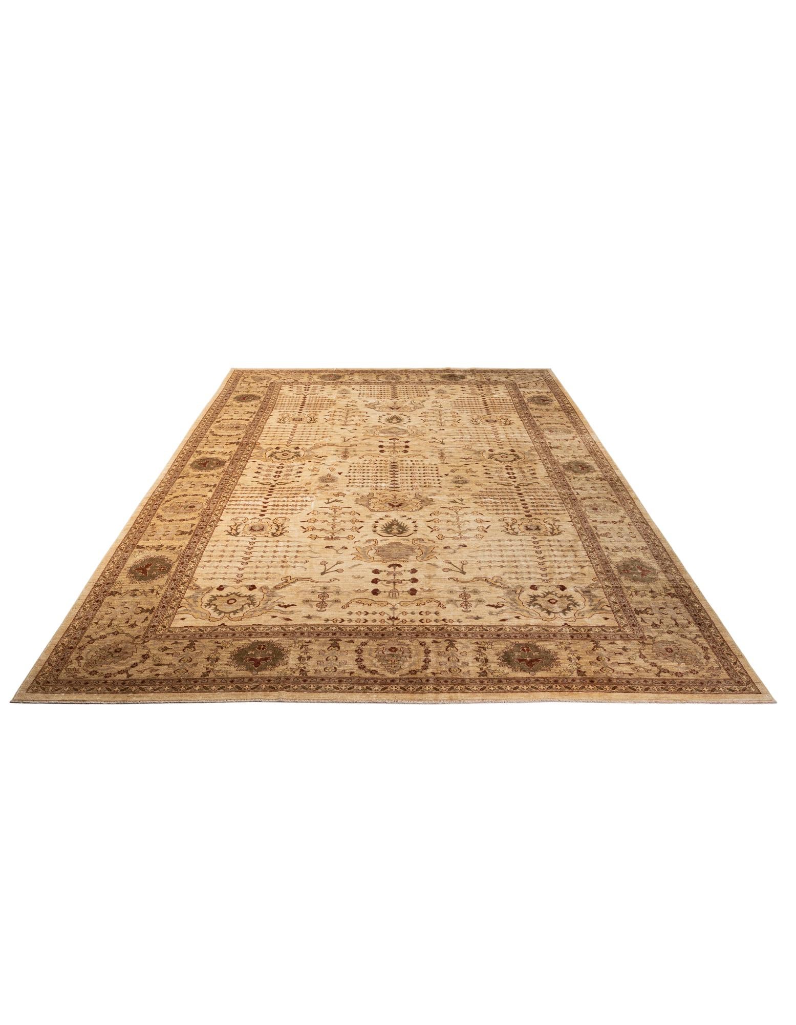 11' 11 x 19' 1 Hand Knotted Peshawar Ziegler Rug