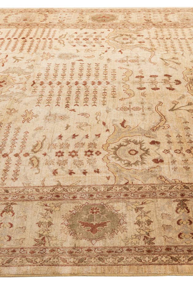 Detail image of 11' 11 x 19' 1 Hand Knotted Peshawar Ziegler Rug