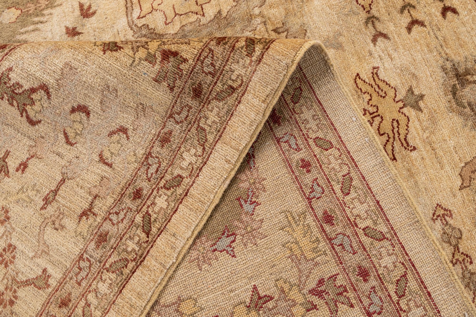 11' 11 x 19' 1 Hand Knotted Peshawar Ziegler Rug