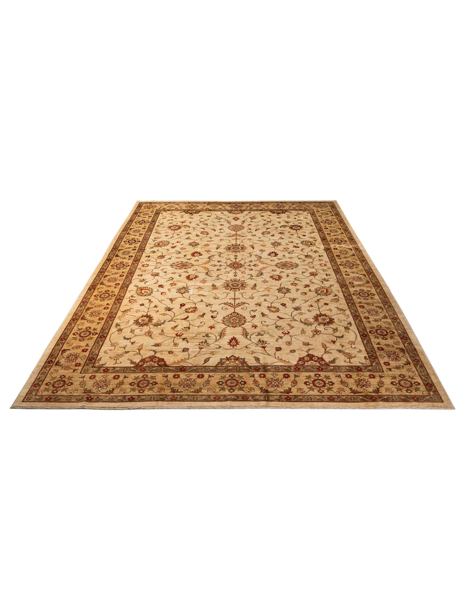 12' 1 x 17' 8 Hand Knotted Peshawar Ziegler Rug
