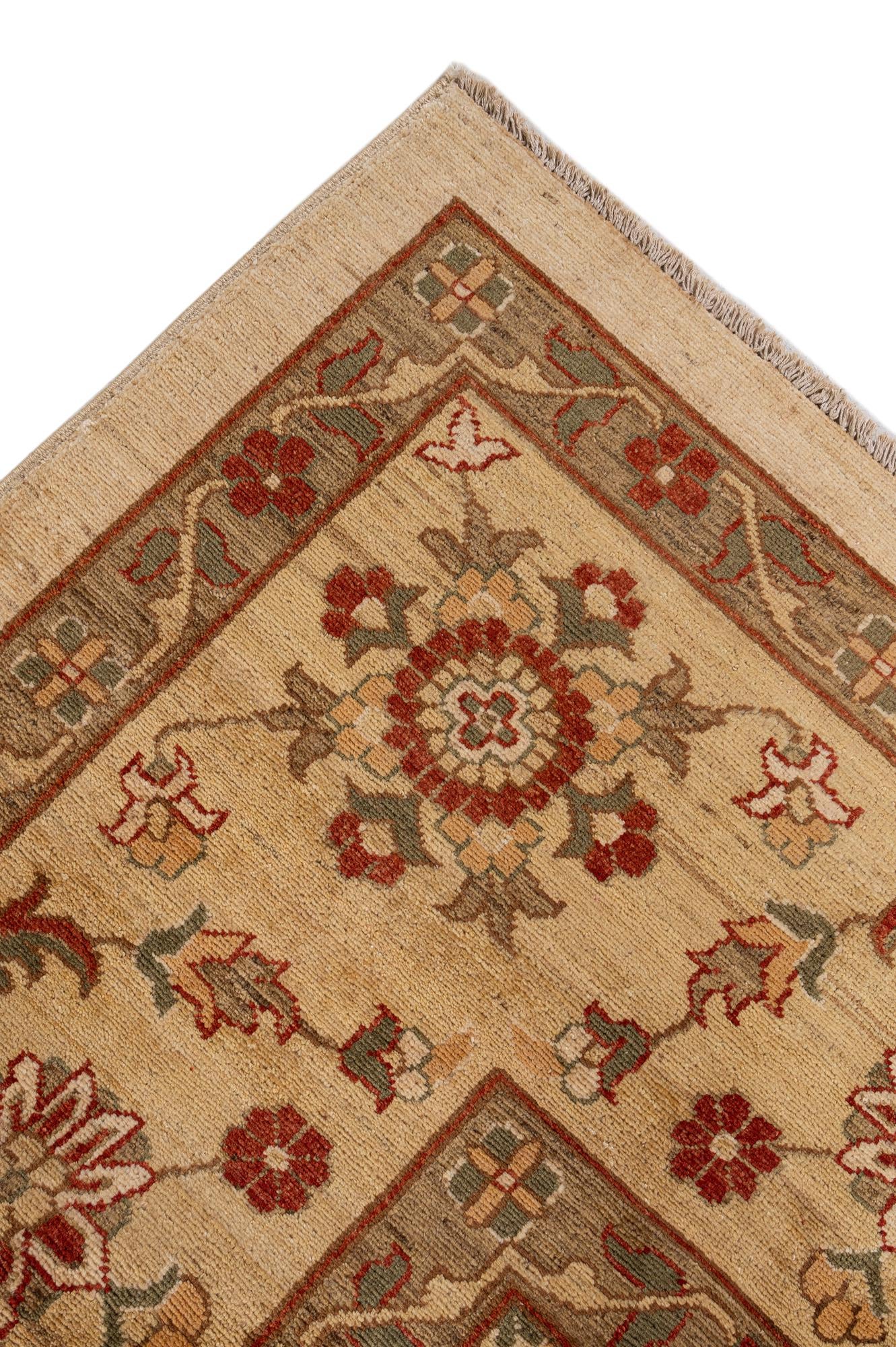12' 1 x 17' 8 Hand Knotted Peshawar Ziegler Rug