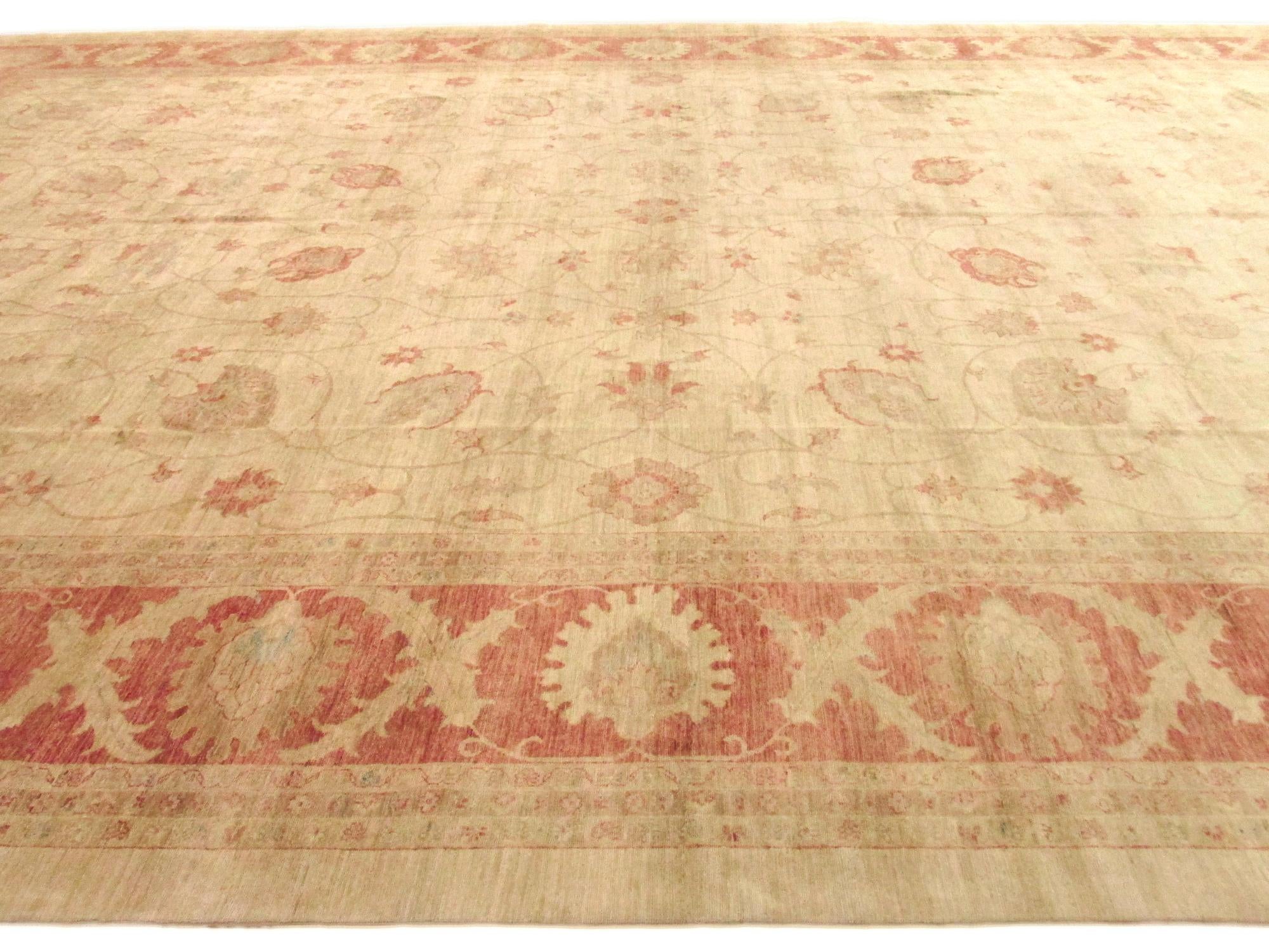 16' 4 x 23' 5 Hand Knotted Peshawar Ziegler Oriental Rug