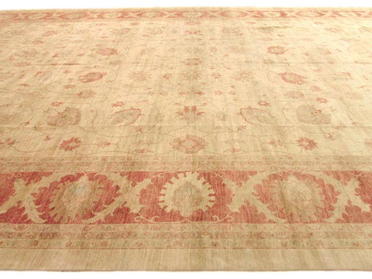 Detail image of 16' 4 x 23' 5 Hand Knotted Peshawar Ziegler Oriental Rug