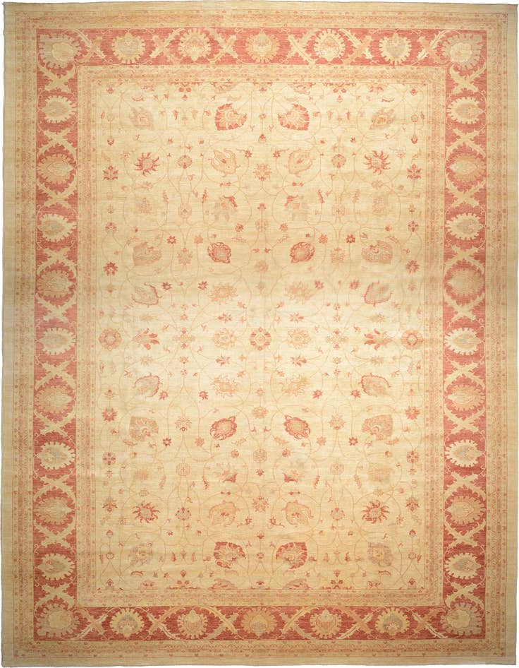 Detail image of 16' 4 x 23' 5 Hand Knotted Peshawar Ziegler Oriental Rug