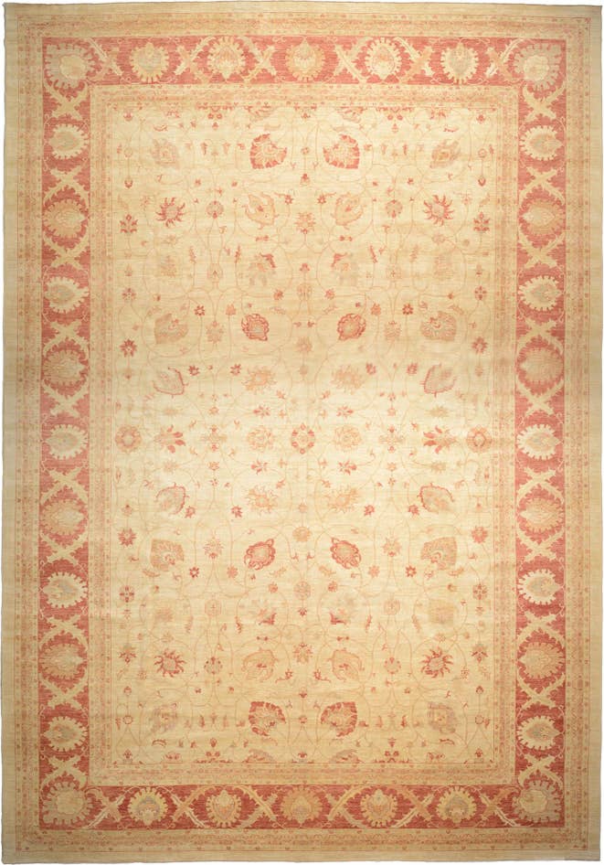 Detail image of 16' 4 x 23' 5 Hand Knotted Peshawar Ziegler Oriental Rug
