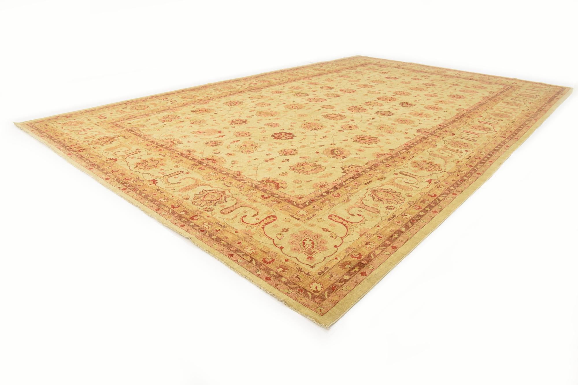 15' 1 x 23' 8 Hand Knotted Peshawar Ziegler Oriental Rug