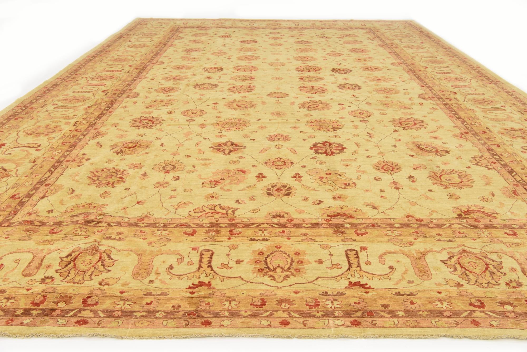 15' 1 x 23' 8 Hand Knotted Peshawar Ziegler Oriental Rug