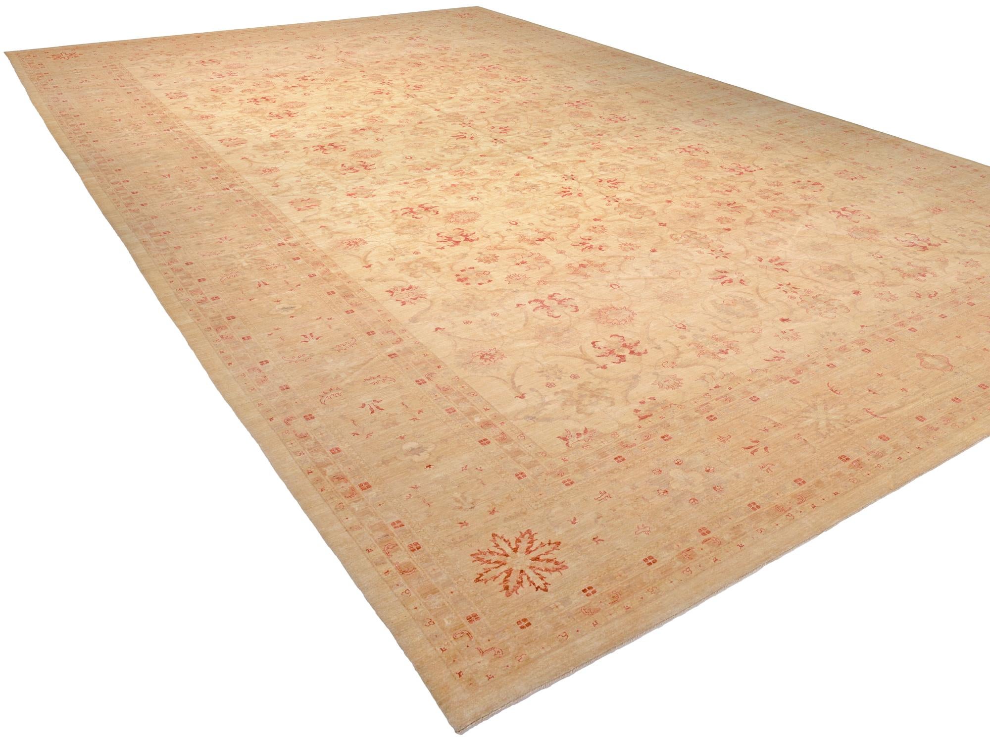 17' 11 x 28' 6 Hand Knotted Peshawar Ziegler Oriental Rug