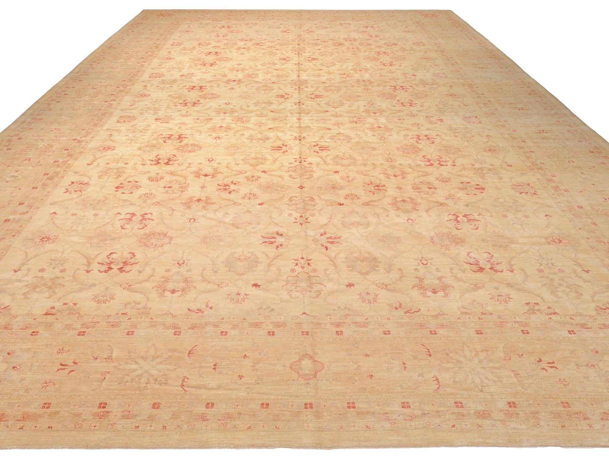 17' 11 x 28' 6 Hand Knotted Peshawar Ziegler Oriental Rug