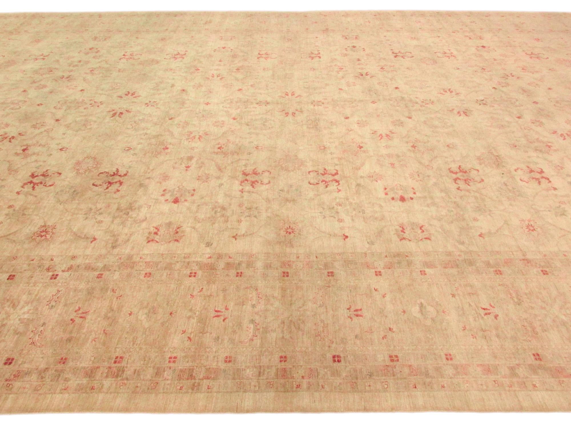 17' 11 x 28' 6 Hand Knotted Peshawar Ziegler Oriental Rug