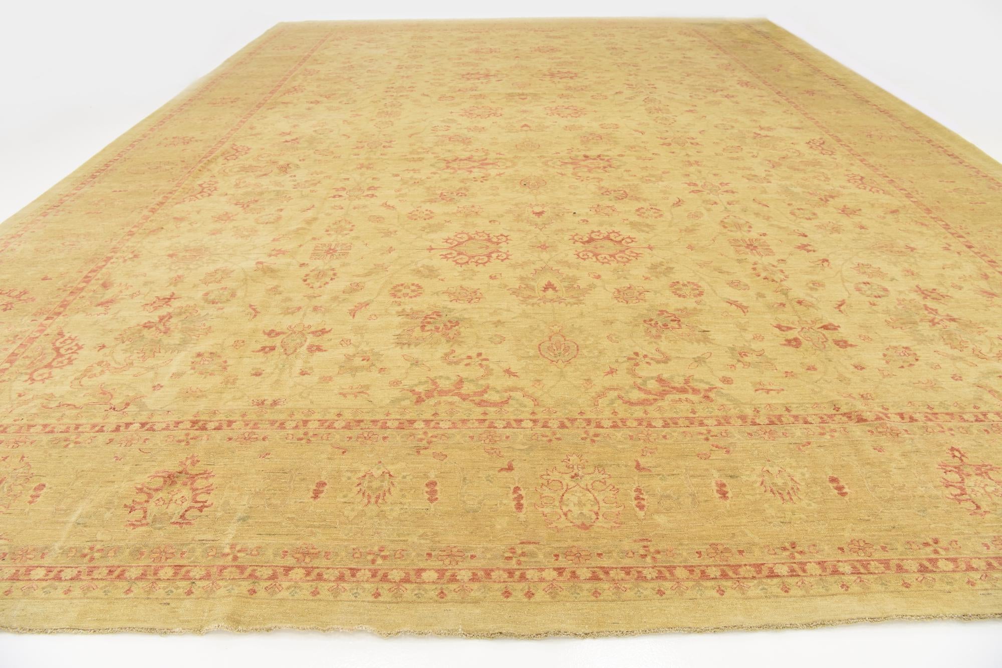 16' 3 x 22' 11 Hand Knotted Peshawar Ziegler Oriental Rug