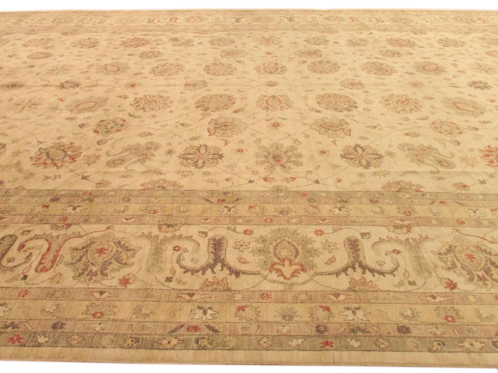15' 3 x 23' 8 Hand Knotted Peshawar Ziegler Oriental Rug