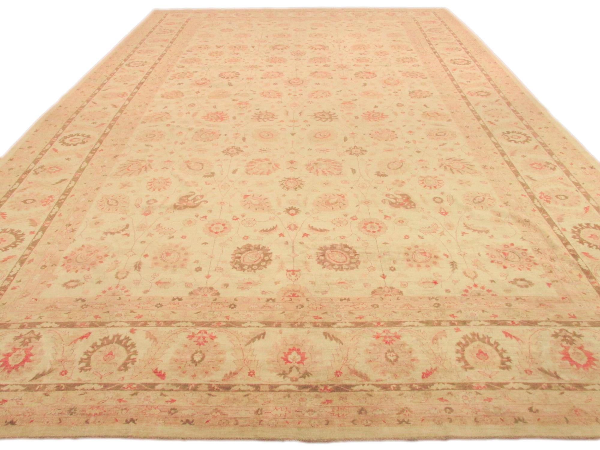 15' x 23' 4 Hand Knotted Peshawar Ziegler Oriental Rug