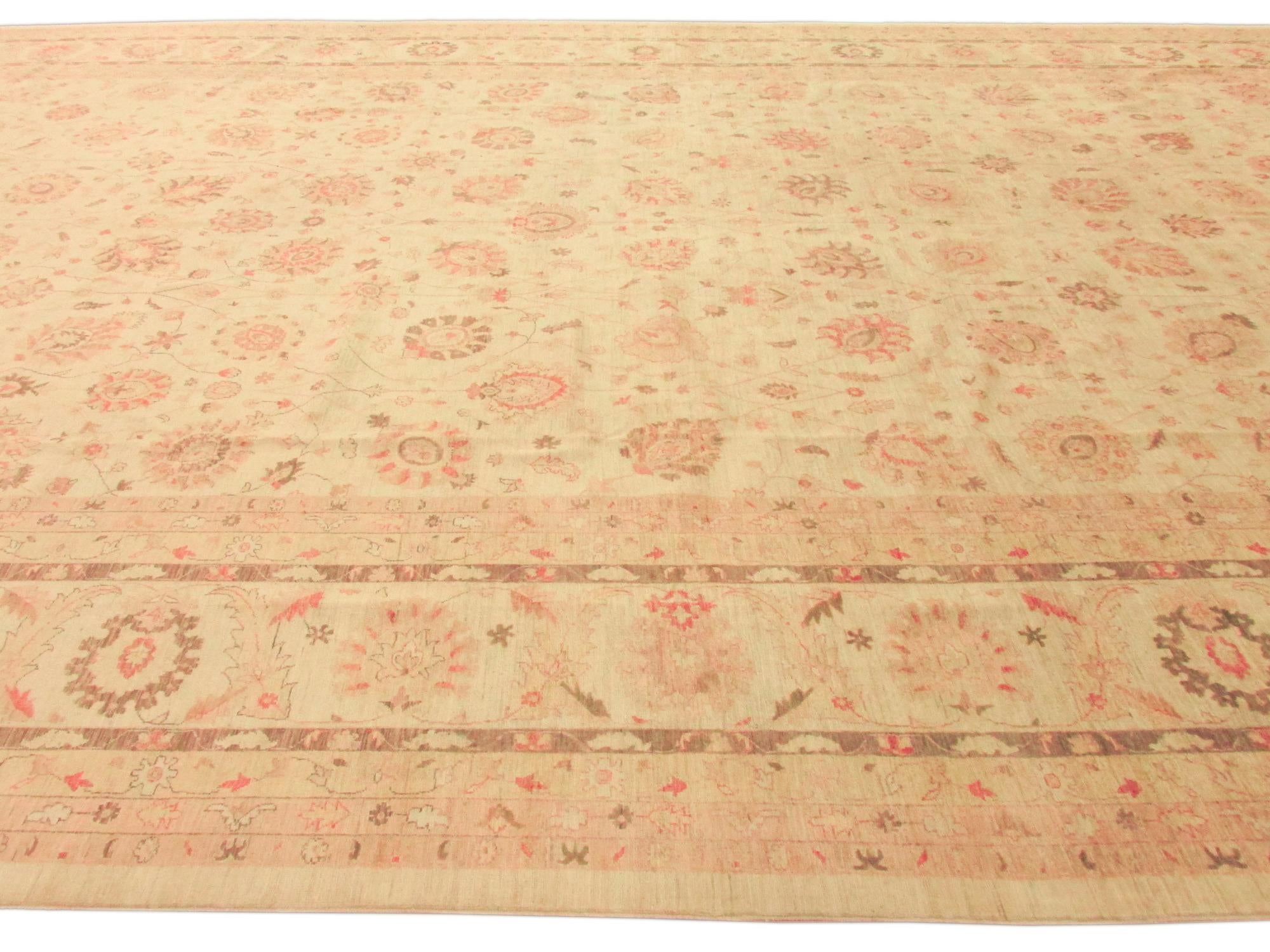 15' x 23' 4 Hand Knotted Peshawar Ziegler Oriental Rug