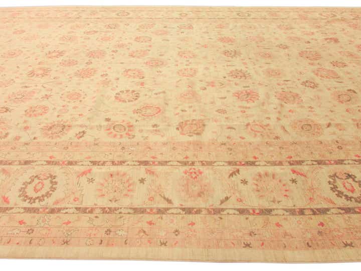 455cm x 710cm Noué main Peshawar Ziegler Tapis Oriental